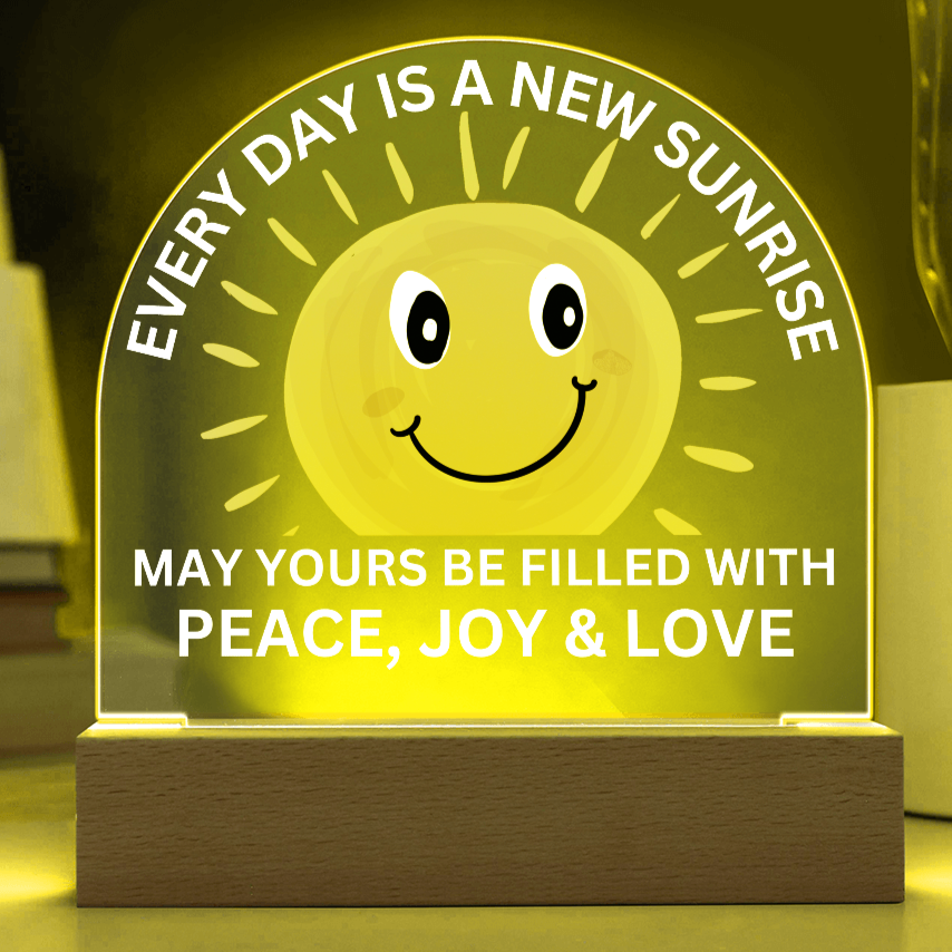 Sponsor-A-Smile & We'll Ship A Smile to Elderly Moms & Dads In Nursing Homes | Lighted Acrylic Plaque Nightlight