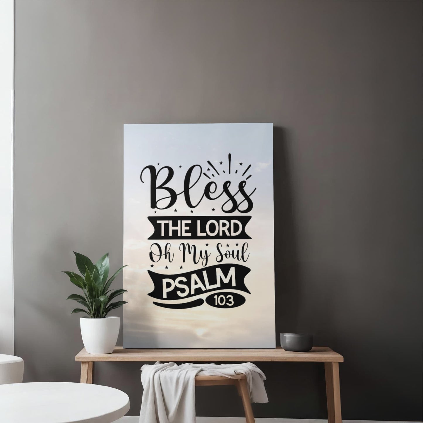Bless the Lord Oh My Soul Premium Wrapped Canvas
