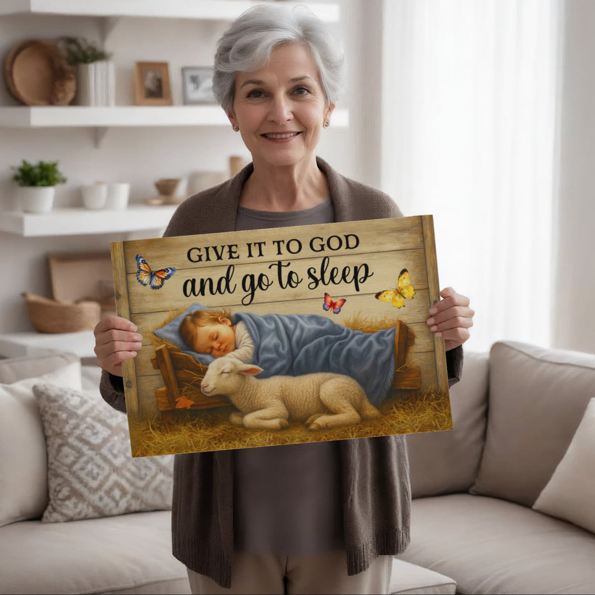 Give It To God And Go To Sleep Gallery Wrapped Canvas