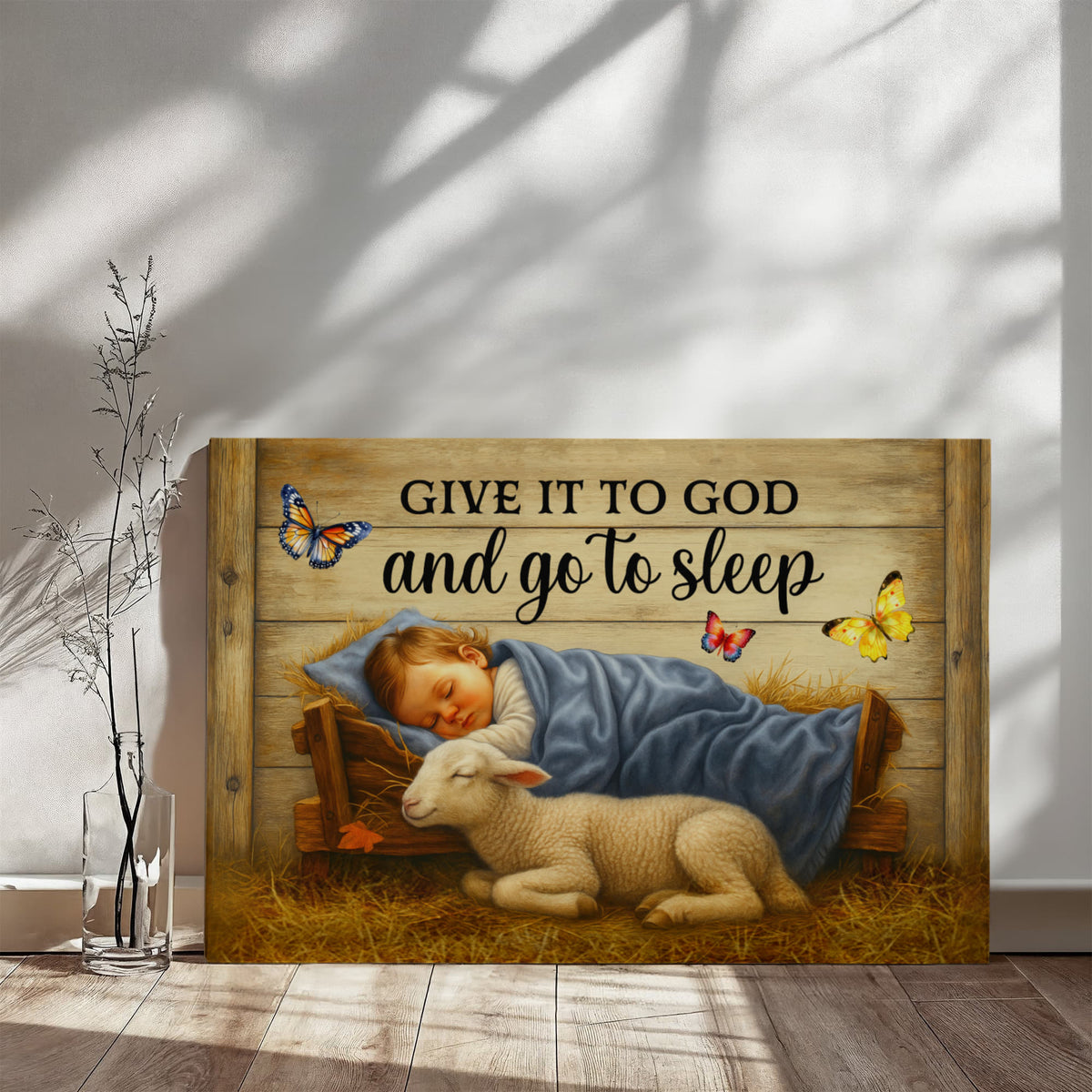 Give It To God And Go To Sleep Gallery Wrapped Canvas