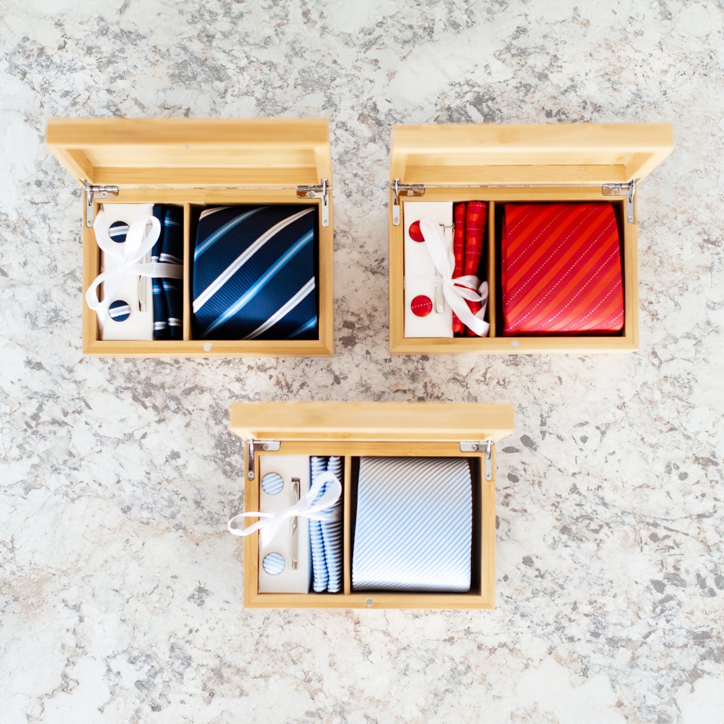 To My Husband "Meeting You Was Fate..." Engraved Tie Gift Box: Includes Premium Tie, Tie Clip, and Matching Handkerchief